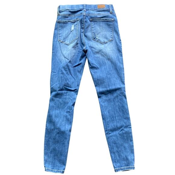 JUDY BLUE Skinny Jean Womens Sz 28 Distressed Classic Pull On Blue - Picture 7 of 8